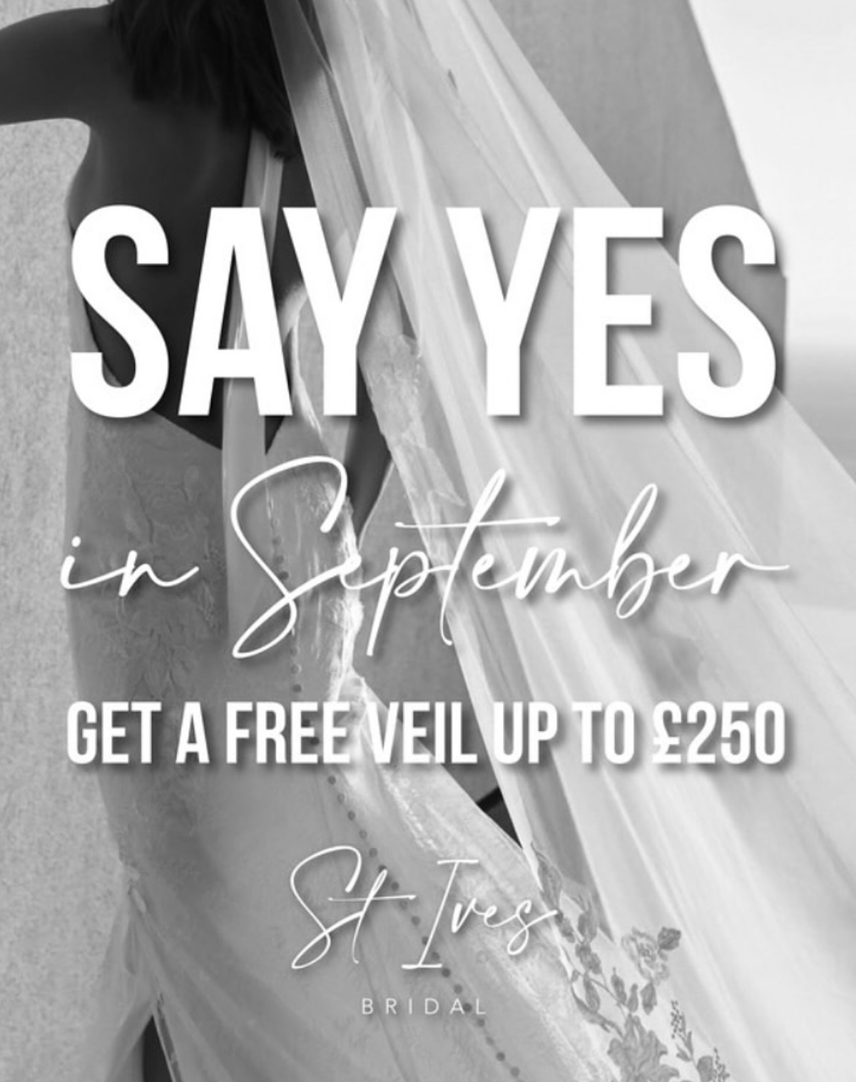 Free veil? Say yes this September at St Ives Bridal Boutique